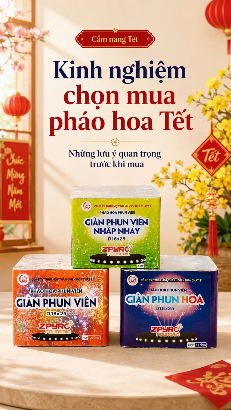 Kinh nghiệm chuẩn bị và lựa chọn pháo hoa sử dụng trong dịp Tết