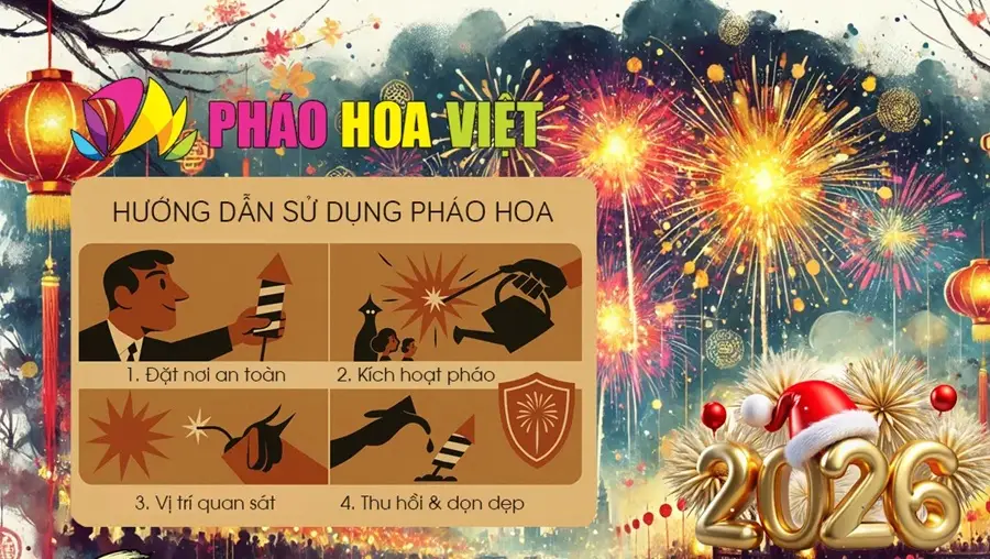Hướng dẫn châm pháo hoa đúng cách