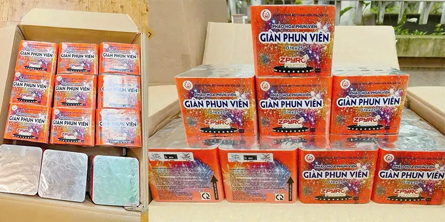 Quy cách đóng thùng pháo hoa Z121