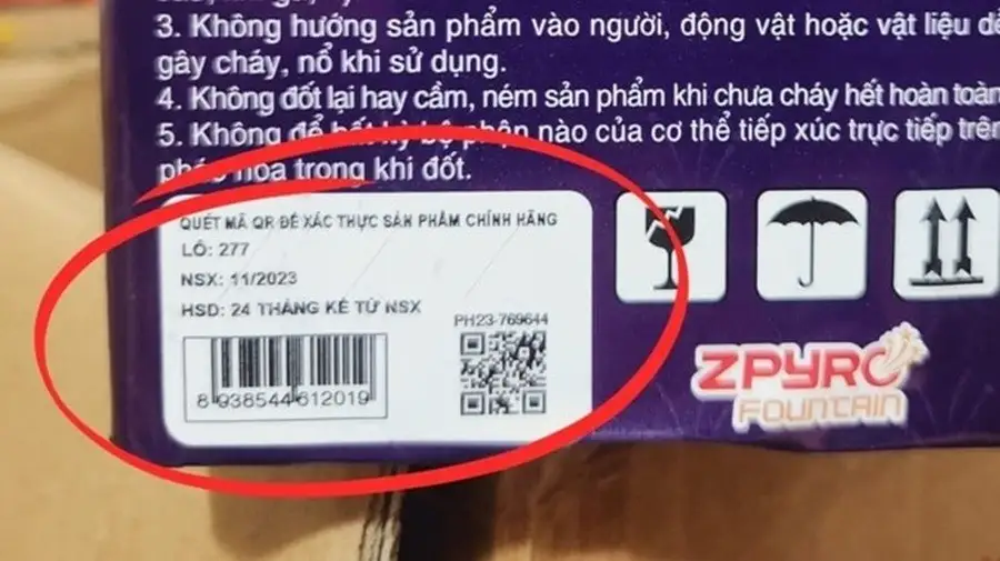 Quét mã QR trên sản phẩm để phân biệt pháo hoa thật-giả